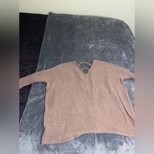 Pullover tunic cross back sweater